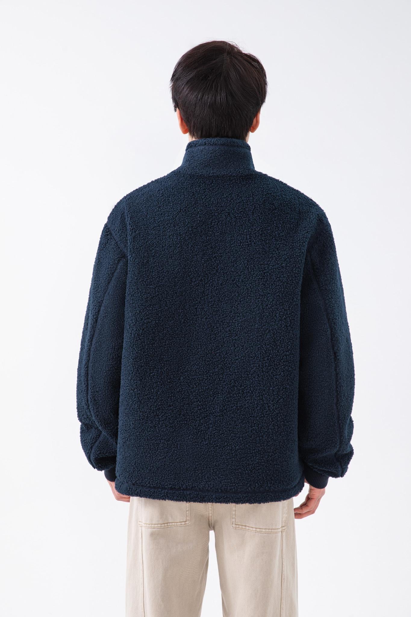 Navy Blue Fleece Jacket